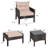 Choudhury Wicker 4 - Person Patio Conversation Sets with Cushions-855622246