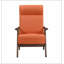 Fauteuil en tissu orange avec 4 pieds