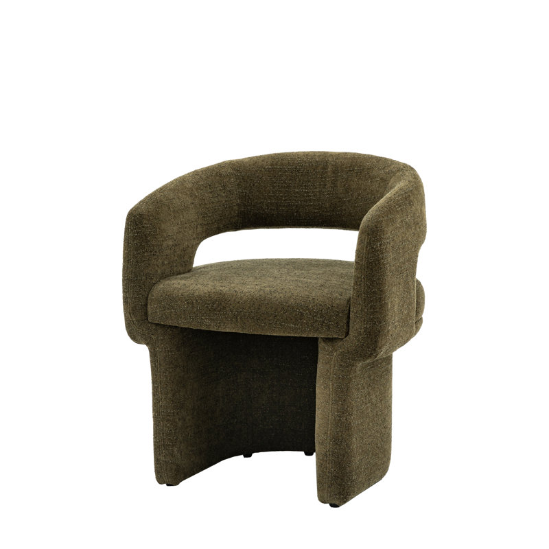 Dellan 49cm H Polyester Blend Upholstered Parsons Chair, Green