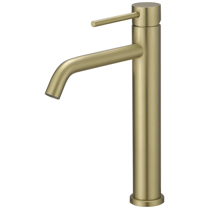 Robinet de lavabo vasque de salle de bain monocorps et monocommande, Or brossé