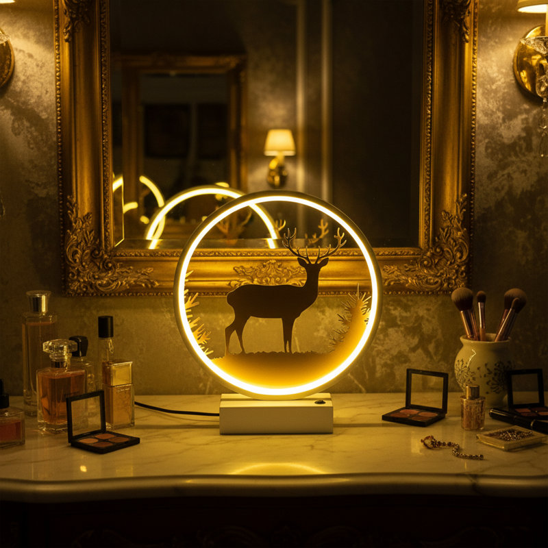 Selene Silhouette LED Table Lamp, Porcelain