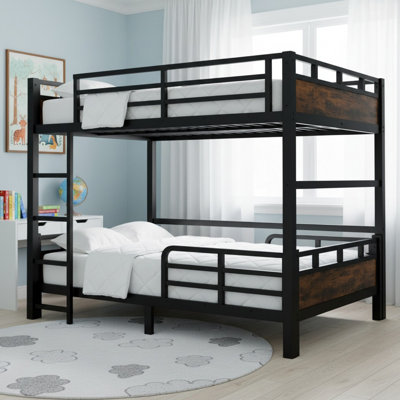 Full Over Full Metal Bunk Bed, Metal Loft Bed and Metal Platform Beds for Bedroom