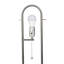 Lampe d'appoint en métal de forme ovale noire