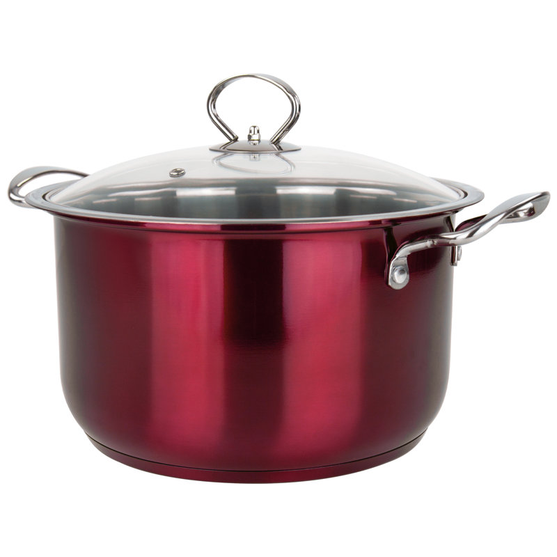 SQ Professional Gems Stainless Steel Pot Set, Ruby