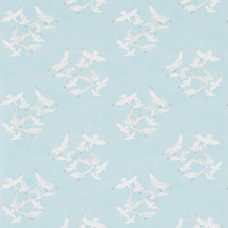 Seagulls Wallpaper, Blue