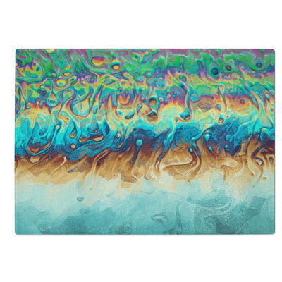 Tempered Glass Neon Swim Chopping Board