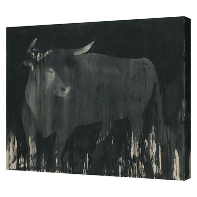 Black Bull Print by Van Hoang