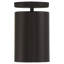Plafonnier semi-encastré d'extérieur noir mat l 4,5 po