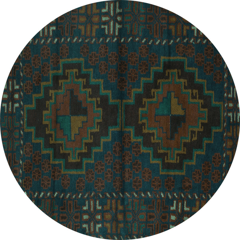Mohanram Performance Southwestern Indoor Rug, Round 7'