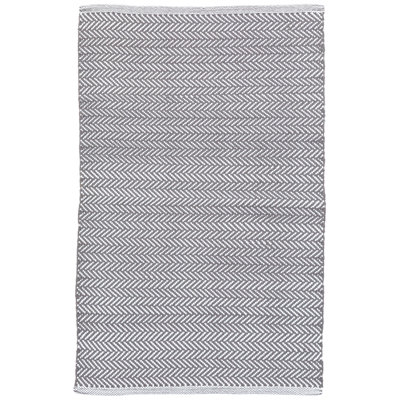 C3 Herringbone Shale White Outdoor Rug