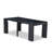 10-piece Xtenczar Dining Table Set a Rectangular Kitchen Table with a coffee Table and wooden Benches 7 Dark Grey Polyester Fabric Dinner Chair, Wire Brushed Black-124598931-124598935-124635619