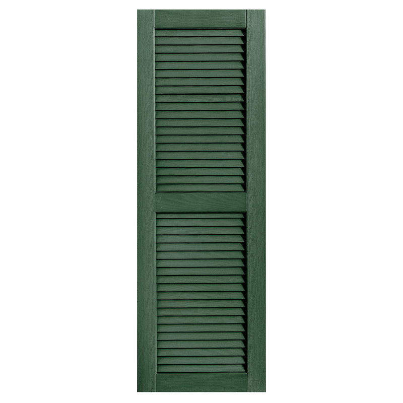 Paire de volets à persiennes droites, Vert, 16 po, 55 po