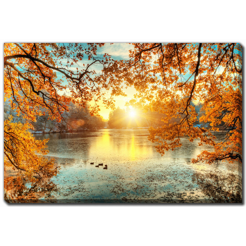Fin de l'automne, art sur toile, H 22 po x l 28 po