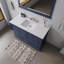 Meuble-lavabo simple l 48 po x P 22 po, plateau en marbre de culture