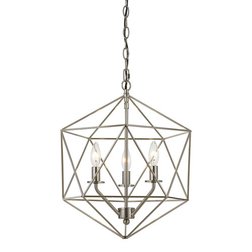 Hanover 3 - Light Geometric Chandelier | Wayfair