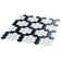 Metro 1" Hex Matte White with Black Honeycomb 10-1/4" x 11-7/8" Porcelain Mosaic Floor and Wall Tile
