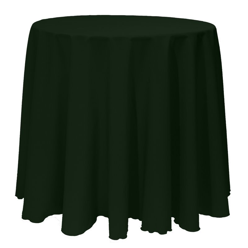 10 Pack Round Polyester Linen Tablecloth, 126" x 126", Forest