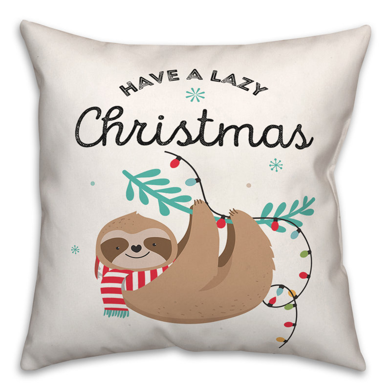 Coussin Have Have Lazy Christmas, 18 po x 18 po