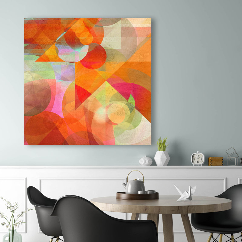 Geometric Dusk by Kaj Rama - Wrapped Canvas Print, 70cm H x 70cm W x 4cm D