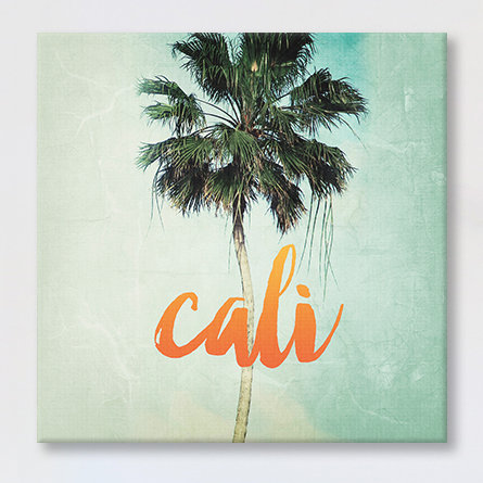 « california », impression sur toile tendue, H 18 po x l 18 po x P 1,5 po