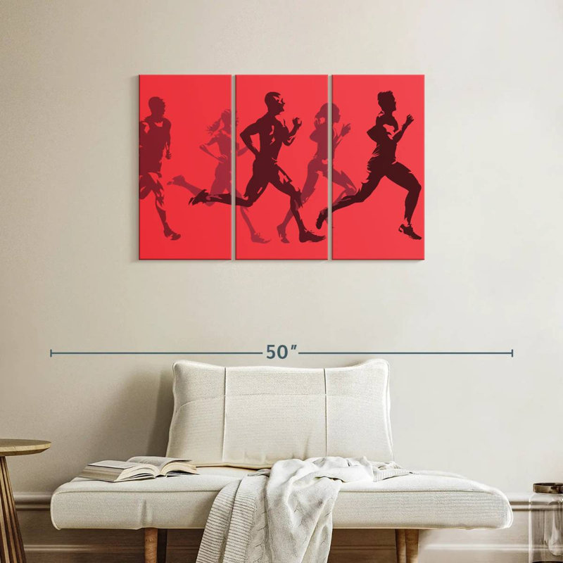Sireci Red Runners, 24" H x 38" W