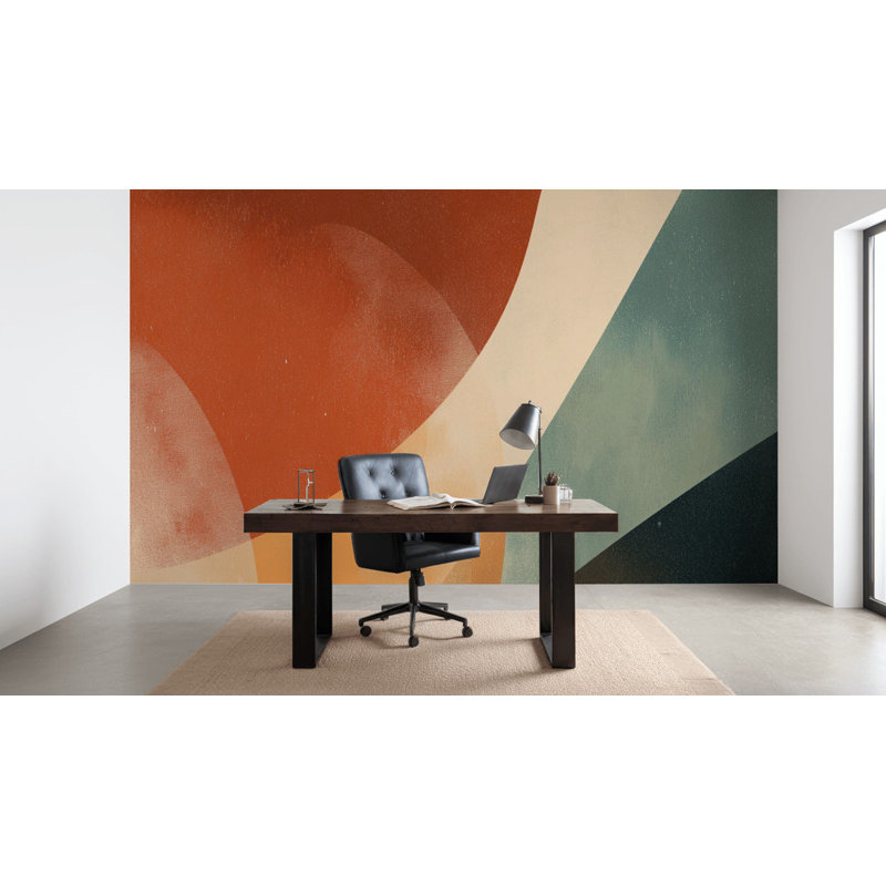 Papier peint géométrique abstrait mural, 200 po L x 120 po L