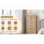 Commode verticale haute 6 tiroirs Ariana