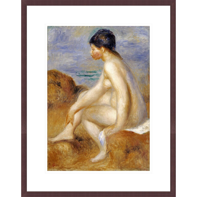«Bather» par Pierre-Auguste Renoir, impression giclée sur cadre, H 21,75 po x l 17,08 po