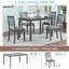 Ensemble de salle à manger moderne 5 pièces avec table spacieuse et chaises confortables, idéal pour les espaces compacts et le design élégant-2510040