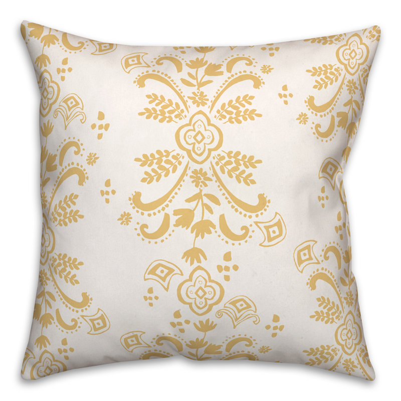Coussin Floral, Jaune