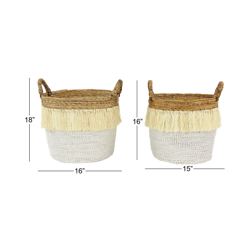 Round 2 Piece Wicker Basket Set