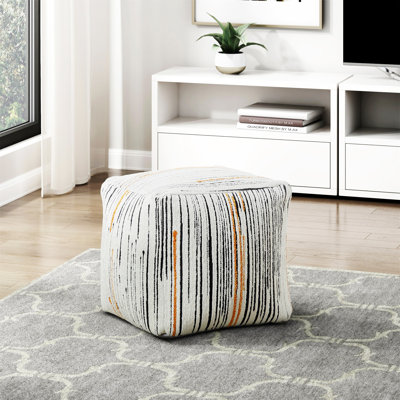 Repose-pieds pouf moderne en tissu jacquard