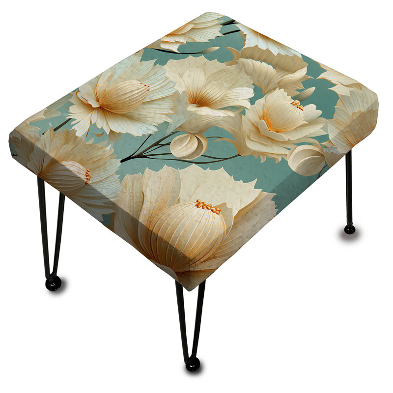 Seashell Harmony - motif tropical - repose-pieds rectangulaire tropical