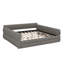 Lit plateforme tapissier moderne avec tiroirs de chargement et de rangement USB intégrés-93030184
