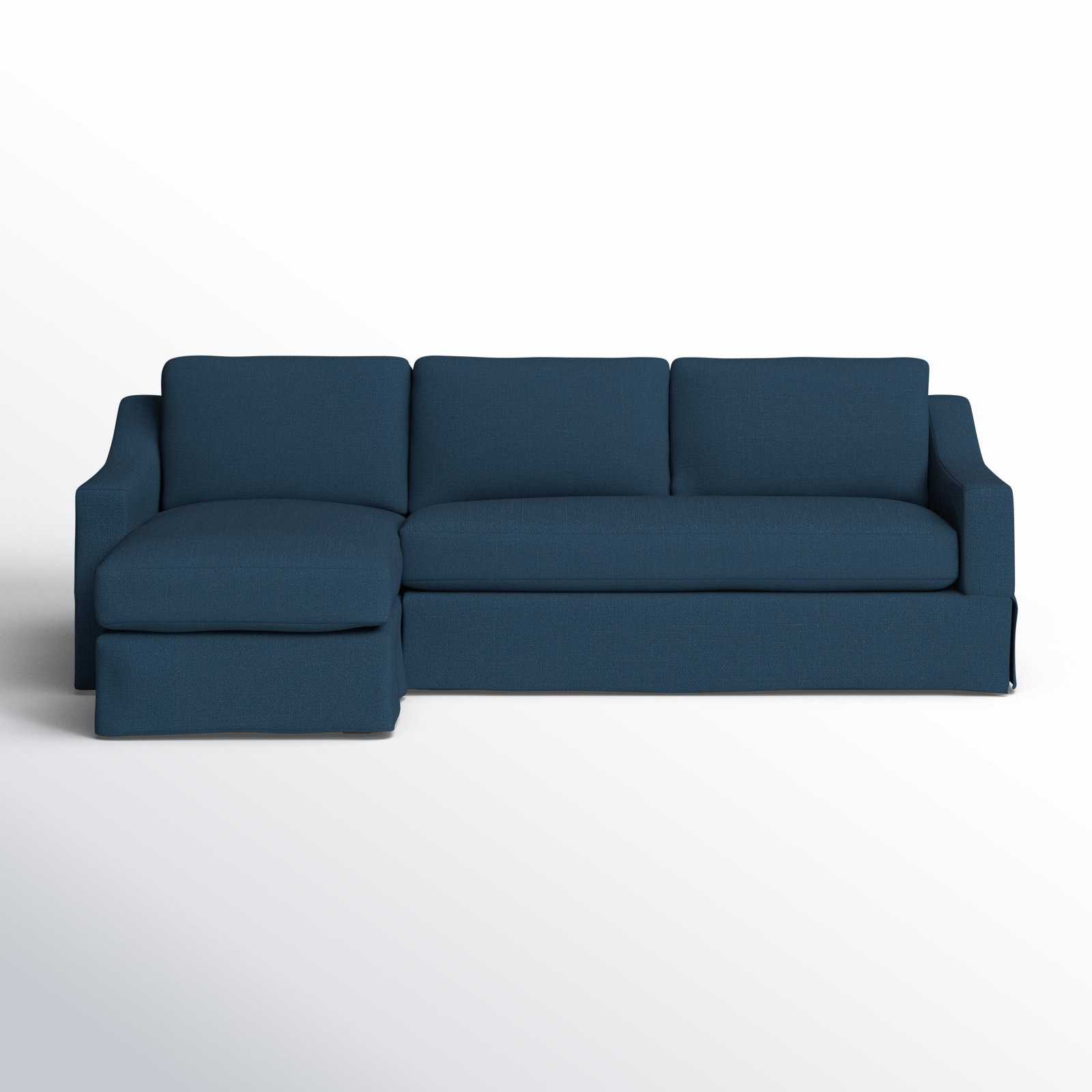 Cranbrook Upholstered Chaise Sectional, Bayou Midnight Canvas, Left Hand Facing