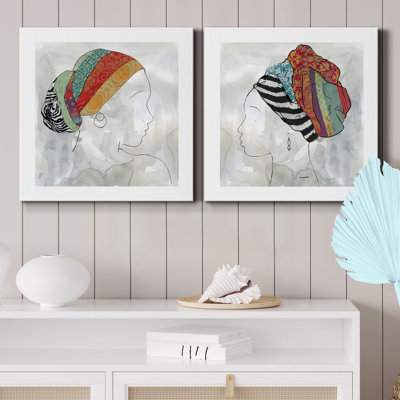" Portrait Of Africa I " 2 - Pieces