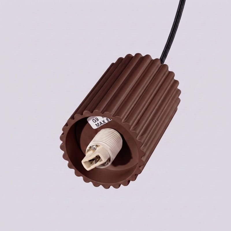 Halo - Light Brushed Nickel Pendant, 12x12x120 cm, Brown, 1 Light