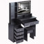 Bedside Cabinet Vanity Table+Cushioned Stool Dresser Set