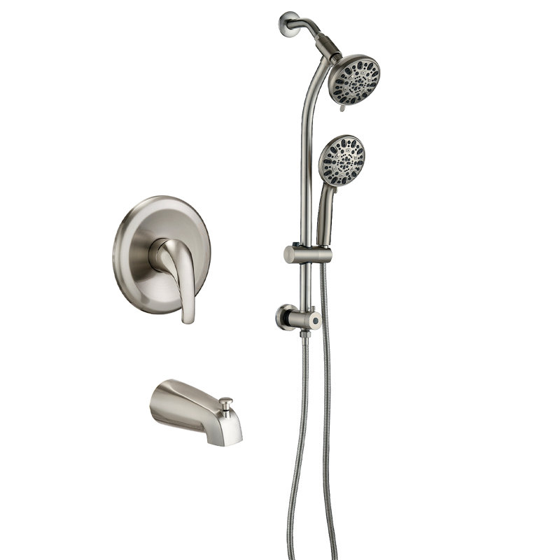 Tool-Free Shower Combo 7-Spray 1.8GPM, Brushed Nickel
