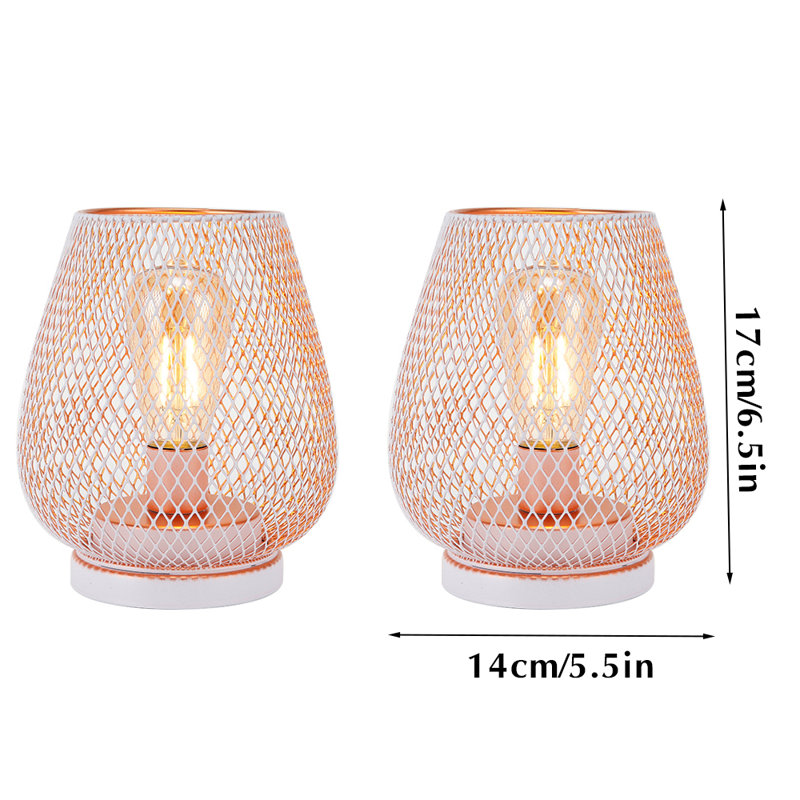 6.7" Battery Powered Outdoor Table Lamp, Pink