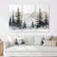 Green Pine Tree Misty Mountain - ensemble de reproductions d'art mural pin-107213286-107213287