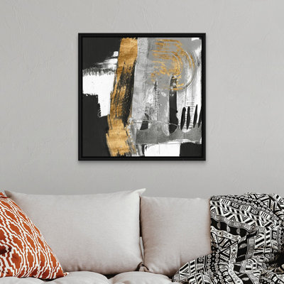 Golden Strokes II par Jennifer Goldberger - reproduction d'art sur toile