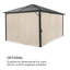 3m x 4m Metal Gazebo-69900695