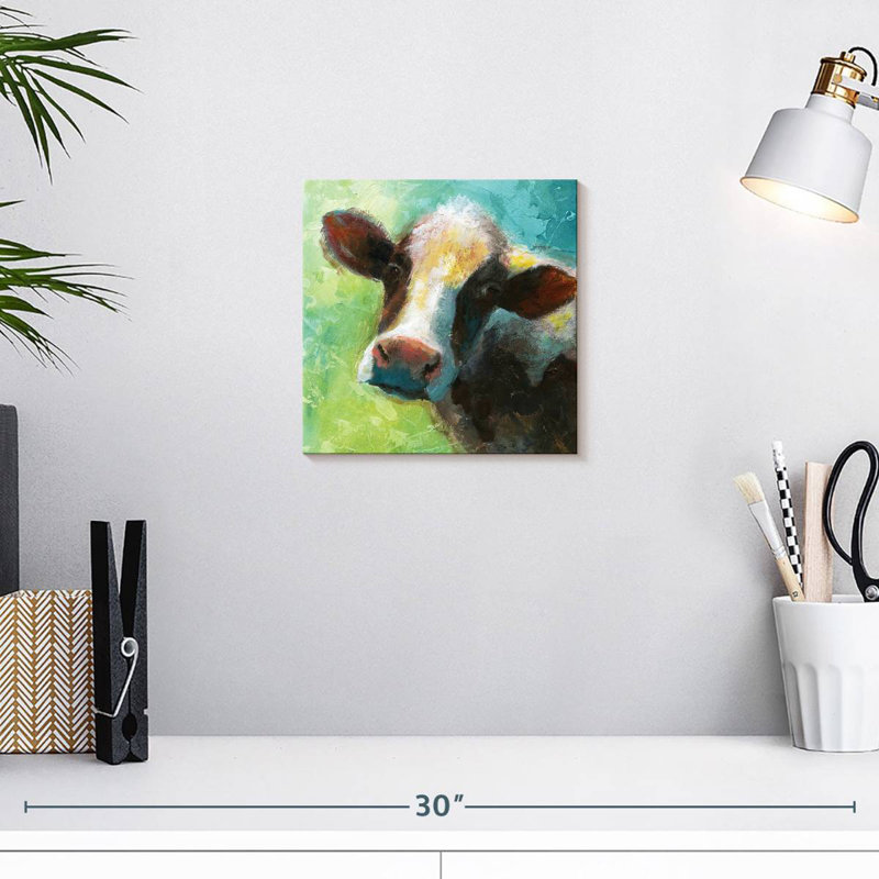 Vache excentrique colorée Brampt, H 10 po x l 10 po