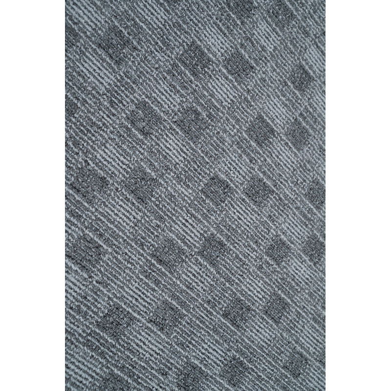 Abstract Indoor/Outdoor Commercial Color Rug - Gray, Runner 4' x 14'