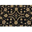 Tapis oriental traditionnel en laine noir noué à la main 9 pi 1 po x 11 pi Ziegler