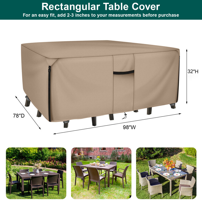 Patio Furniture Covers,Outdoor Furniture Covers Waterproof, Heavy Duty Oxford Patio Table Cover For Dining