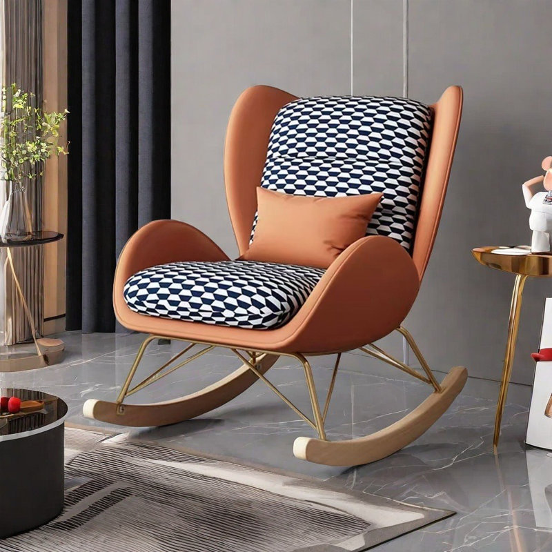 Chaise berçante avec treillis Luxury Bird Bird, Orange