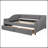 Upholstered Daybed With Two Drawers, Wood Slat Support, Beige, Full Size-325684914