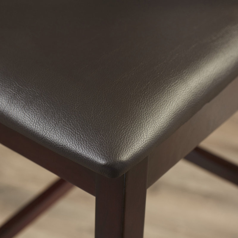 Clarke Upholstered Faux Leather Counter Stool, Bar Stool (30" Seat Height)